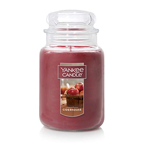 Yankee Candle Cider House Scented, Classic 22oz Large Jar Single Wick Candle, Over 110 Hours of Burn Time