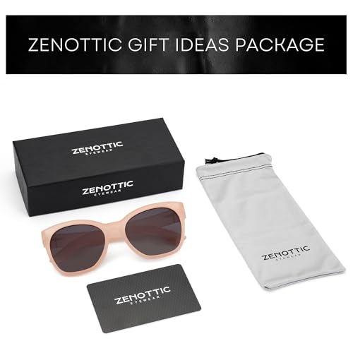 Image of ZENOTTIC Cat Eye Sunglasses Women: Polarized UV400 Oversized Retro Shades