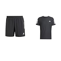 adidas Uomo Own The Run Shorts And Black Tee T-Shirt