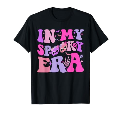 In My Spooky Era Groovy Hippie Halloween Ghost Women Girls T-Shirt cover