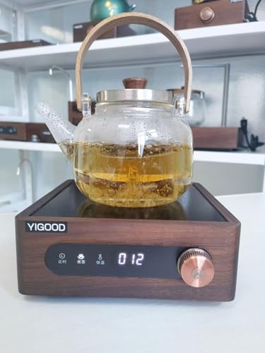 Acnivko 木製機能性健康ポット ヘルスポット多機能電気煎じオフィスティーメーカー紅茶フラワーティーポット5速ギア電気ケトル の商品画像 7