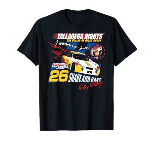 Talladega Nights Dennit 26 I Wanna Go Fast Racing Movie T-Shirt