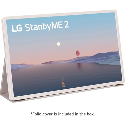 Image of LG StanbyME 2 27 inch Portable Smart Touch Screen with 4hr Battery (27LX6TYGA) Bundle with Elite Suite 18, 2X HDMI Cable and Deco Gear CPS Exclusive 26 Month Protection Pack (BEACH-CPS-26M1000)