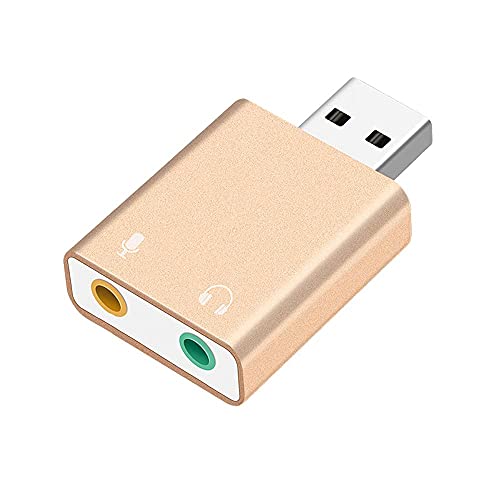 Image of IMAGINEA USB External Sound Card, External Stereo Sound Plug and Play Gaming Adapter 3.5mm Headphone and Microphone Jack for Windows, Mac, Linux BM 800 Microphone Studio Recording - Multicolor