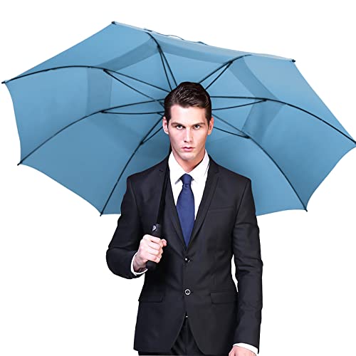 Image of G4Free 47 /54 /62 /68 Inch Automatic Open Golf Umbrella Oversize Extra Large Double Canopy Vented Windproof Waterproof Stick Umbrellas