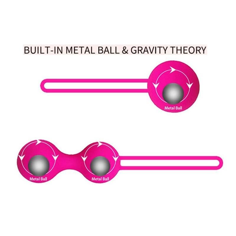 Boules de geisha | Boules Vaginales | Balles Kegel pour Exercices de Plancher Pelvien | Appareil de Rééducation et Musculation | Jouet sexuel pour femme | Jouet Intime (Violet, M)