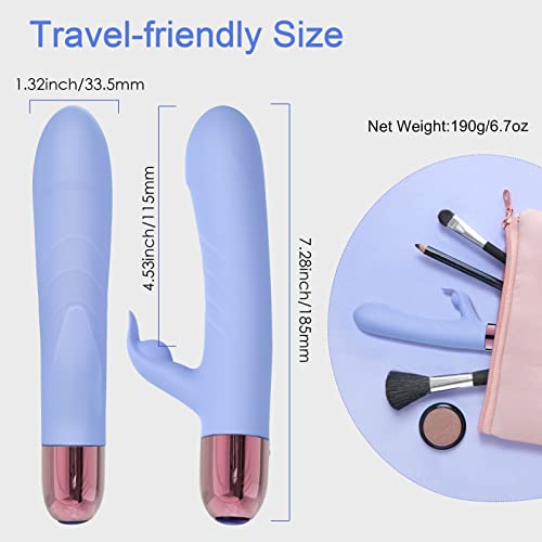 Eupher Pulsierender Rabbit Vibratoren für Sie, Silikon G-Punkt Klitoris Dildo Vibrator mit 107℉ Heizbar & 9 Teleskopisch & 9 Vibrationsmodi & 3 Schlagen Vaginalen Analvibrator Sexspielzeug für Frauen – Bild 8