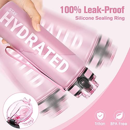 Sahara Sailor Leakproof Water Bottle 750ML, Tritan BPA Free Motivational Sport Drinks Bottle with Clear Time Marker - Image 2