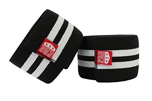 Faixa De Joelho Profissional Crossfit (PRETO C/BRANCO)
