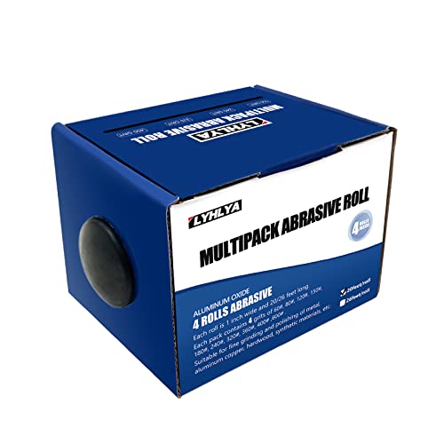 4 rotoli di carta vetrata 2,5 cm x 6 m con