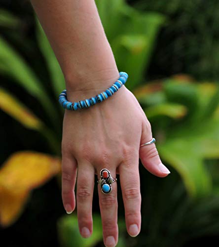 Hands Of Tibet Tibetan Prayer Mala Embedded Medicine Bracelet Yoga Healing Beads Adjustable Wrist Mala for Meditation Many Color Choices (Sky Blue)2