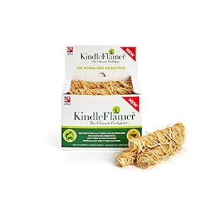KindleFlamer Firelighters with Kindling – 18 Units Natural Fire Lighters for Wood Burner Firepit Bbq Pizza Oven…