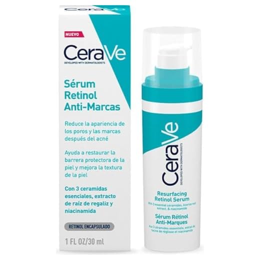 CeraVe Resurfacing RETINOL Serum For Face with niacinamide. Helps even skin tone, skin smoothness, post-acne marks & pore minimizer. Gentle, Fragrance-free, non-comedogenic, sensitive skin, 30ML