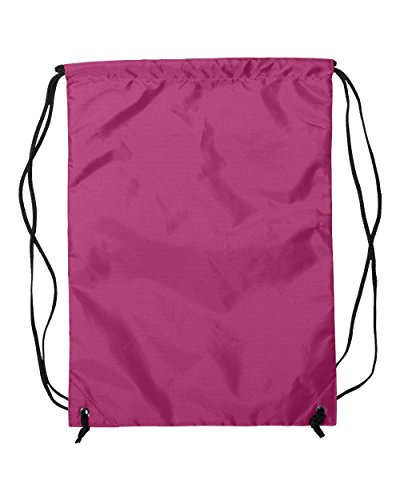 Liberty Bags Zipper Drawstring Backpack OS HOT PINK2