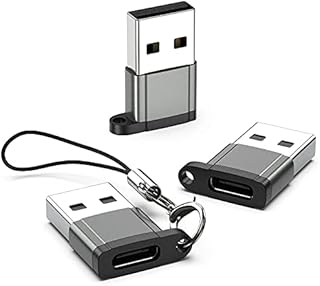 USB C Female to USB Male Adapter [3 Pack], ADILIFT Type C to USB A Charger Cable Converter Compatible with iPhone 11 12 Pro Max, Samsung Galaxy Note S20 Plus, for Laptops, Power Banks, Chargers etc.