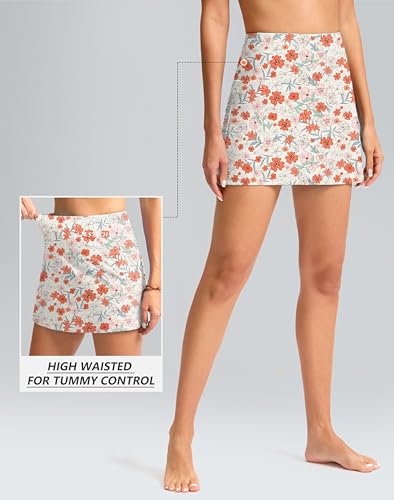 Image of SANTINY Women's High Waisted Swim Skirt with Pocket Tummy Control Tankini Swimsuit Bathing Suit Bottoms for Women