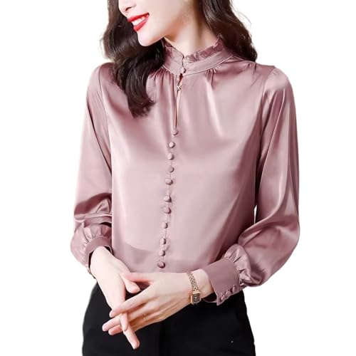 Chemise en satin vintage au quotidien | Confort et élégance pour le bureau