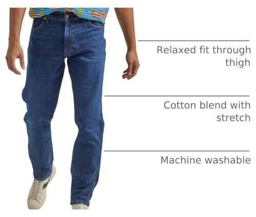 Wrangler Men's Relaxed Fit Taper Jean, Kerner, 31W x 32L - image 4