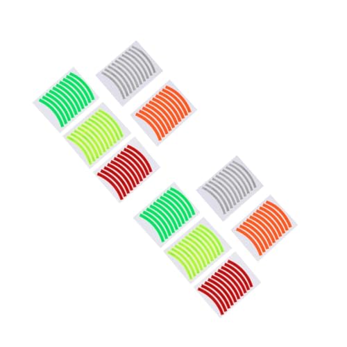 Abaodam 2sets Reflective Stickers for Kids Bike Bike Safety Reflectors Reflective Tape Cycling Stickers Decals Side Reflectors 5pcs*2