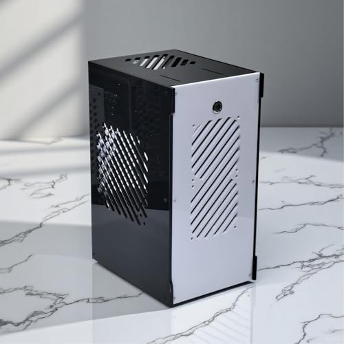 Gabinete pequeño para PC Jectse, case Mini ITX con ventilación 360 grados, panel acrílico transparente, soporta fuente de poder SFX miniatura 7
