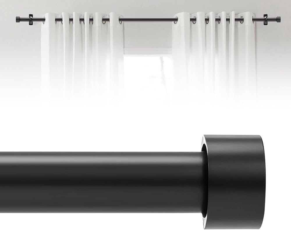 Gardinenstange 30 Bis 48 Zoll,Verstellbare Hochleistungs-Gardinenstange mit Endkappendesign,Gardinenstange mit Halterung,Duschvorhangstange(Size:30-120in)