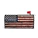 My Daily Magnetische Briefkastenabdeckung, amerikanische Flagge, US-Sterne und rote Streifen, dekorative Briefkästen im Vintage-Stil, Holzhintergrund