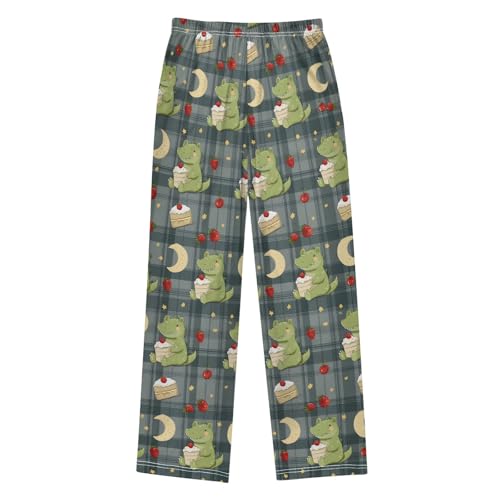 Pajama Pants Lounge Sleep PJ Bottoms Sleepwear Elastic Waist Drawstring S Alligator Cake2