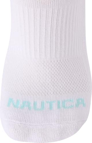 Image of Nautica Womens Low Cut Socks - 6 Pack Soft Stretch Breathable Mesh Cushioned Athletic Performance No Show Socks for Women