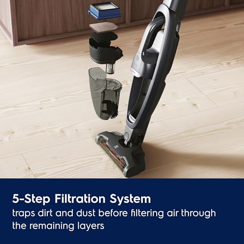 Image of Electrolux WellQ7 Pet Cordless 2-in-1 Vacuum Cleaner with Motorized PetPro+ Nozzle for Easy Pet Hair Removal, 50-Minute Run Time, 2 Power Modes, Shale Gray