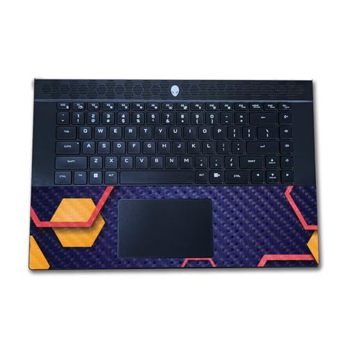 Image of Carbon Fiber Laptop Skin Compatible with Alienware M16 R2 (2024) - Complimentary Hex - Premium 3M Vinyl Protective Wrap Decal Cover - Easy to Apply | Crafted in The USA by MightySkins