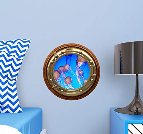Vinilo Decorativo Ventana Redonda Medusa 12 pulg miniatura 3