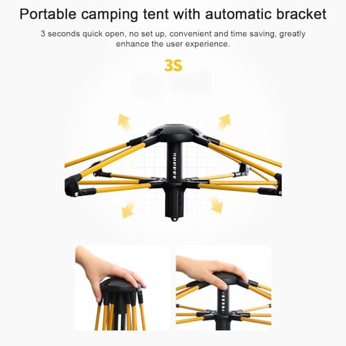 Rofawee 2-3 Person Camping Dome Tent Quick Setup Outdoor Tent Windproof & Rainproofing Shelter with 2 Door & 2 Window for Outdoor Camping Hiking Backpacking Beach - Image 3