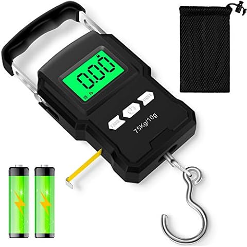 Sansoak Báscula Digital de Pesca con Cinta Métrica y Bolsa de Transporte Cover