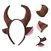 KICHOUSE Bull Horn Headband for Boys and Girls Unique Cosplay Accessory for Halloween Themed Parties Lightweight Comfortable Cow Ears Hair Decoration for Festivals and Celebrations