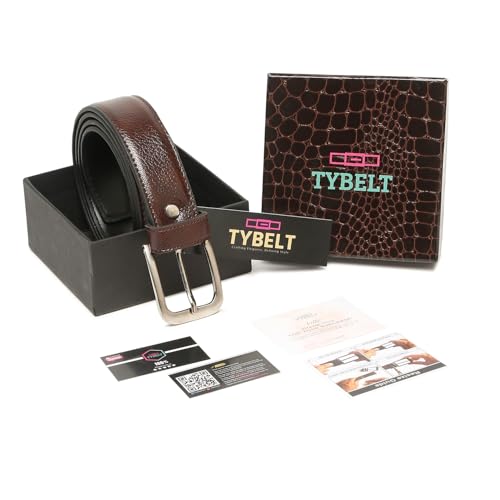 Image of Faux Leather Belt for Men | Adjustable Waistband up to 42 Inches | Belt for Jeans & Dress Pants | Belt with Heavy Buckle 135a