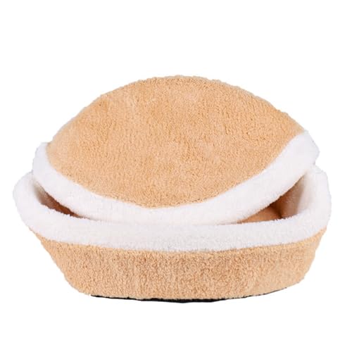 DRYYHEML(小さな店)猫ハウス 猫ベッド ペットハウス ペット用寝袋 猫寝床 犬ベッド マカロン型 おしゃれ 暖かい 可愛い ふわふわ 冬寒さ対策 寝具 ペット用品 室内用 冬用 45*35*26CM