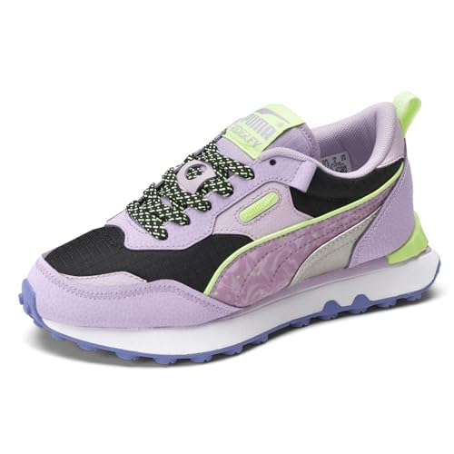 PUMA Kids Girls Rider Fv Space Glam Lace Up Sneakers Shoes Casual - Black, Purple2