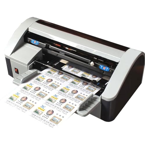 Elektrischer Schneideplotter – Automatische Schneidemaschine für Visitenkarten, schneidet 30–40 Stück/Minute, Einstellbarer Rand 5–15 mm, kompatibel mit Visitenkarten