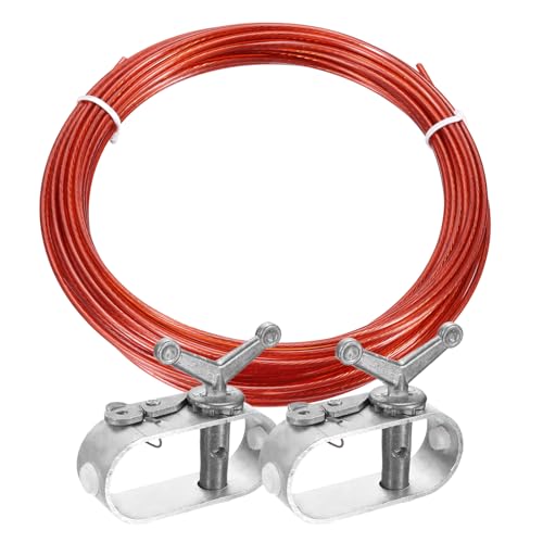 QUARKZMAN 2 Stück Drahtspanner Drahtseil Spanner Draht Spannseil mit Stahlseil ummantelt Ø 2 mm Länge 10 m Spannschloss Spanndrahtseil für Poolplanen Befestigung Seil Poolabdeckung Winter