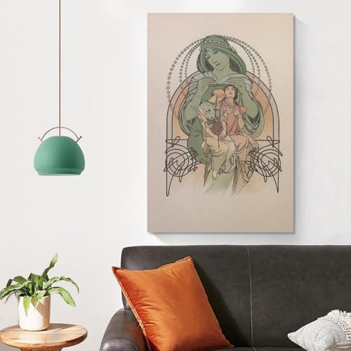 Impression sur toile Alphonse Mucha peinture poster premium
