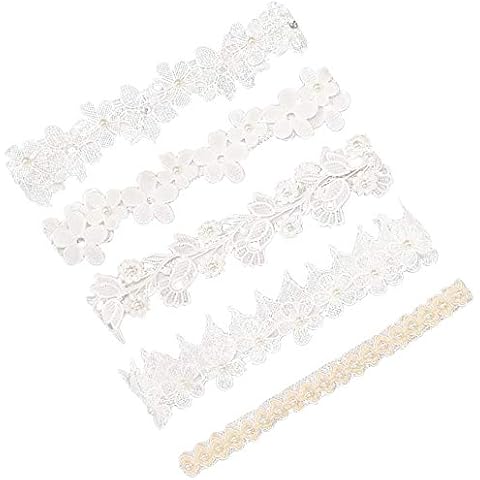 Asufegucd Baby Headbands baptism Girls Newborn Lace Pearl Headbands Princess Girls Elastic Headwear Flower (White) Cover