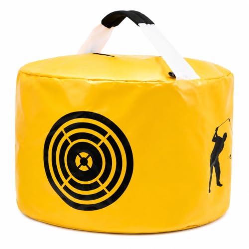 TuhooMall Hitting Bag Golf Impact Power Smash Bag Swing Training Aids Waterproof Durable (Yellow)