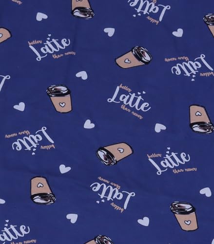 Image of Hestia | H.NSG.N.1 | Kids Girls Nightwear | Sleepwear | Cotton |Trouser Full Sleeves Tshirt | Elastic Waist |Night Dress with Pyjama Tshirts for Girls|All Over Horse Printed |Blue Color 4-6Yrs |Set 1