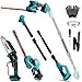 Akku Hochentaster AST Kettensäge & Heckenschere Teleskop für Makita 18V (Ohne akkus),Mini 6 Zoll Astsäge Verstellbare Teleskopstange 4 IN 1 Strauchschere teleskopsäge säge Arbeitshöhe bis 4,5m