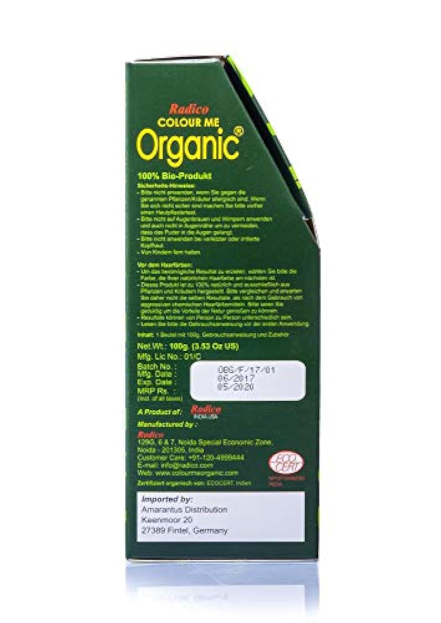 Colour Me Organic Burgundy Hair Colour 100 gm