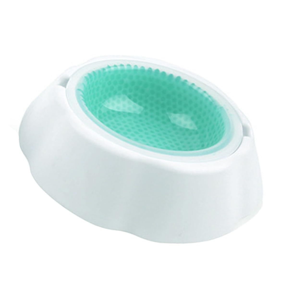 HEALSOPTHY Dog Cooling Water Bowl with Long Serving Time and Pp Material, Non-slip Green Pet Cooler Bowl for Puppies and Dogs to Keep Water Fresh and Cool
