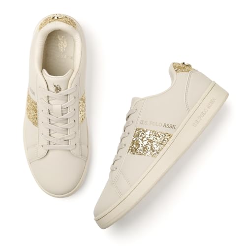 Image of U.S. Polo ASSN. Kate 3.0 Off White Sneakers Shoes with Premium Upper