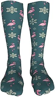 702 Unisex Walking Socks Cute Pink Flamingo Socks Wicking Sports Socks Warmer Men’S Socks For Camping Gifts 50Cm