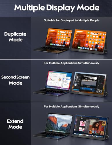 Image of ZSCMALLS 17.3'' 4K Touch Portable Monitor for Laptop, 3840Px2160P Touch Screen with HDR, 100% sRGB 1500:1, Ultra Slim & Eye Care,Travel Monitor External for Laptop, Mac, PC, PS5, Xbox