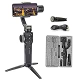 Zhiyun Smooth 4 3-Achse Gimbal Stabilisator für Smartphone iPhone Xs X 8 7 Plus Android Samsung S9 S8,Gopro,Focus Pull/Zoom,Objektverfolgung,Phonego-Modus(Neu Smooth Q Ver + ZHIYUN Typ-C Ladekabel)